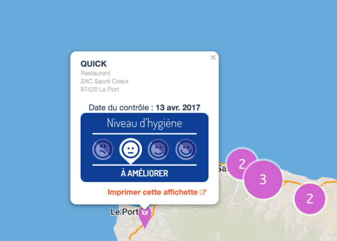 Un niveau d'hygiène à améliorer pour le Quick du Port