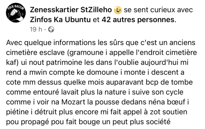 Un ancien cimetière d’esclaves à l’abandon ? Un ancien cimetière d’esclaves à l’abandon ?