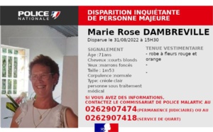 Marie-Rose Dambreville a disparu ce mercredi 31 août à 15H30 dans le secteur de la Bretagne à Saint-Denis