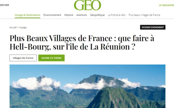 Capture d'écran Geo.fr, Hell-Bourg Ile de La Réunion
